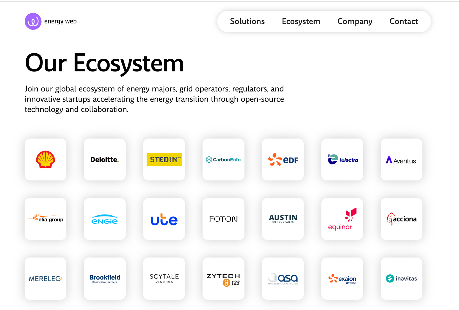 Energy Web Ecosystem Partners